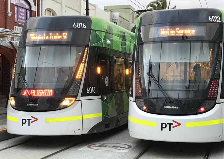 Yarra Trams Bombardier Flexity Swift Class E 6012 & 6016